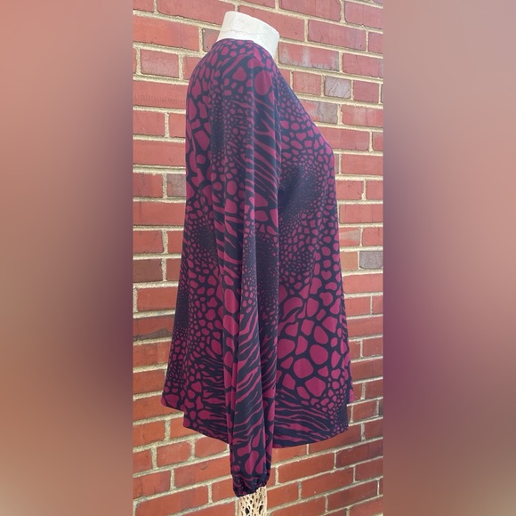Michael Kors |  Animal print | red and black | cute top size L   ( Mk 15) - Picture 3 of 17